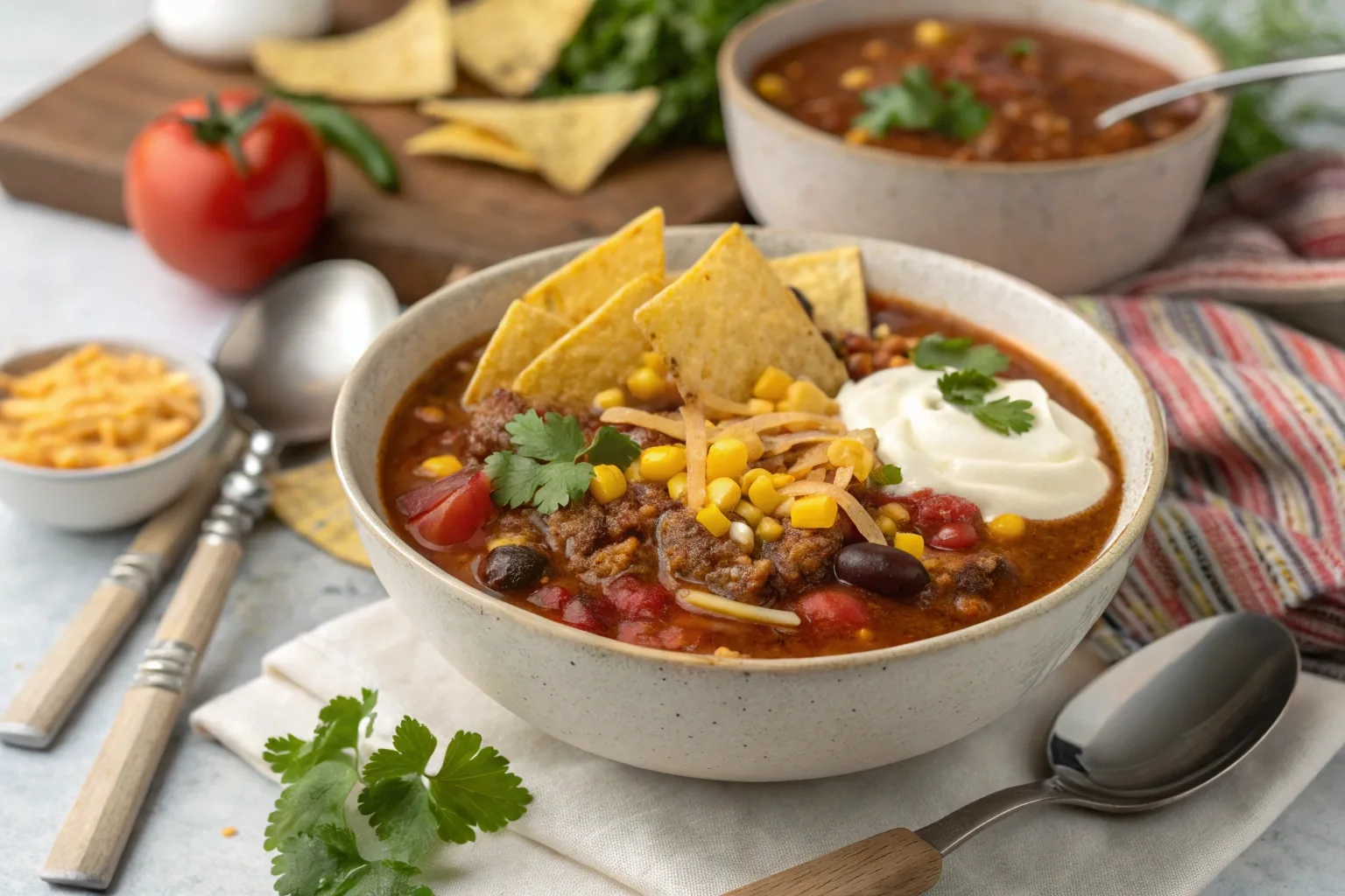 What is the origin of taco soup?