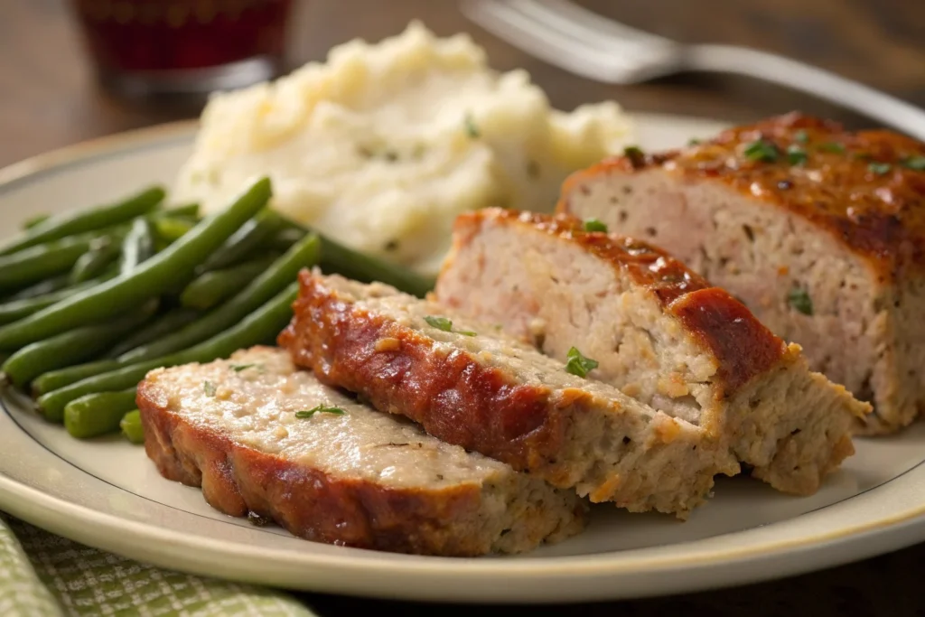 Chicken meatloaf ingredients laid out